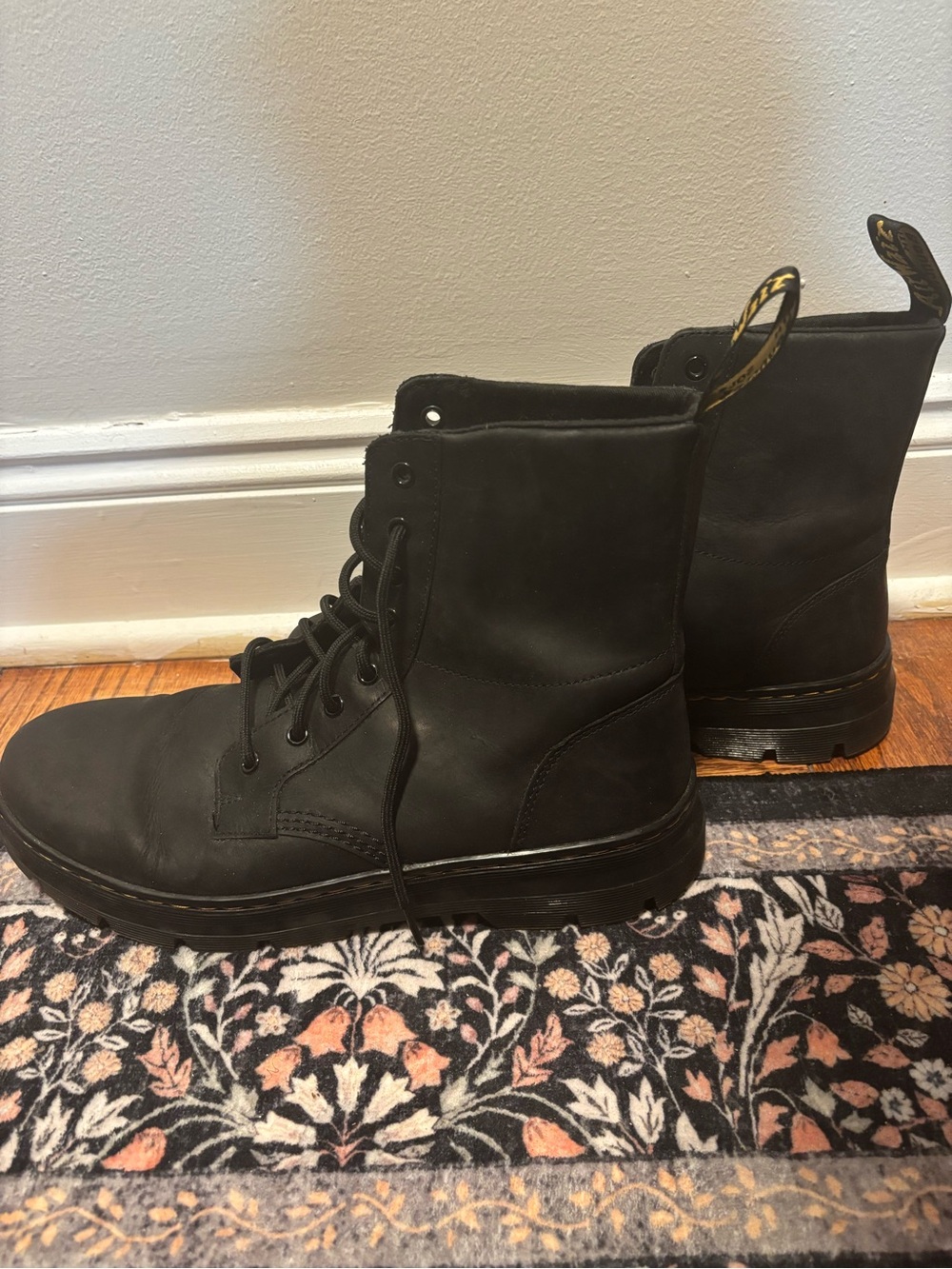 Dr. Martens Black Lace-Up Combat Boots - new/never worn